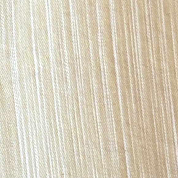 Cream & White Stripe Textured Wide Leg Denim Tailored Trousers - Picture 7 of 14